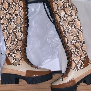 Long Brown Winter Fashion Boots